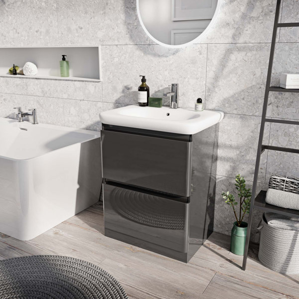 WhiteStone Fenix 594mm Single Bathroom Vanity With Integrated Resin whitestone-fenix-594mm-single-bathroom-vanity-with-integrated-resin